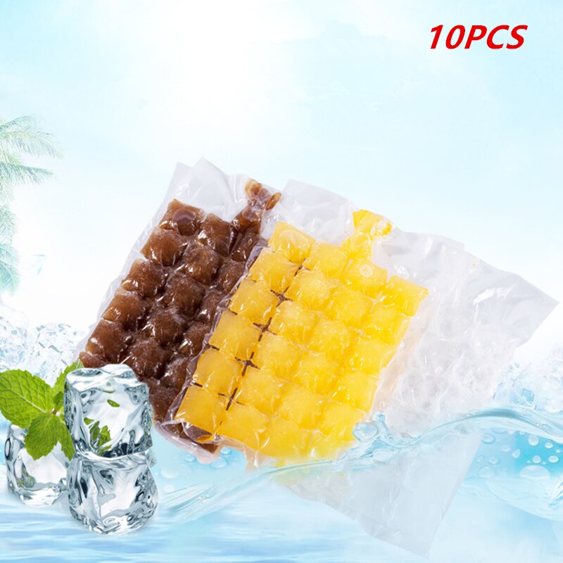 NEUE 10Stck Eis Würfel Schimmel Selbst-Dichtung Eis Würfel Taschen transparent Einweg Schneller Einfrieren Hersteller Eis-tasche Küche Spielereien