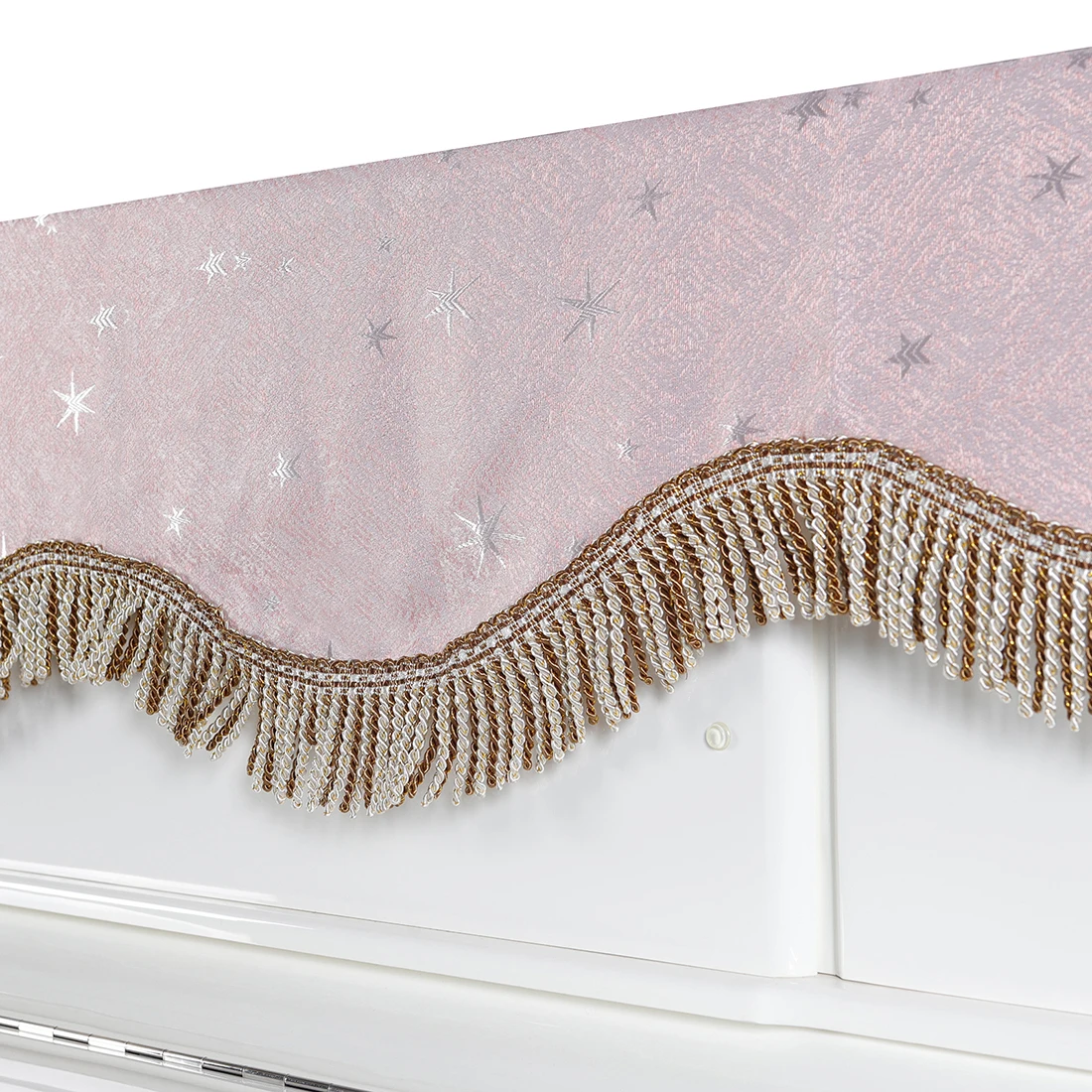 Pianoöverdrag slitstarkt blått tyg praktiskt gyllene sammet dammtätt överdrag för 88 tangenter piano keyboard instrument passande