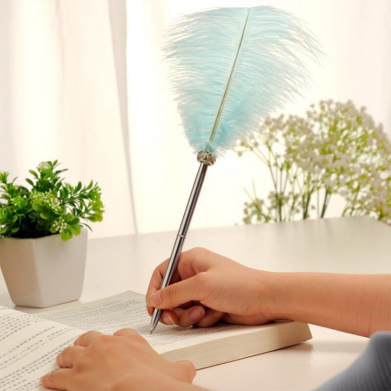 Creatieve Kleur Veer Metalen Balpen Ganzenveer Duurzaam Nuttig Dagelijks Briefpapier Kantoor Thuis Leveringen