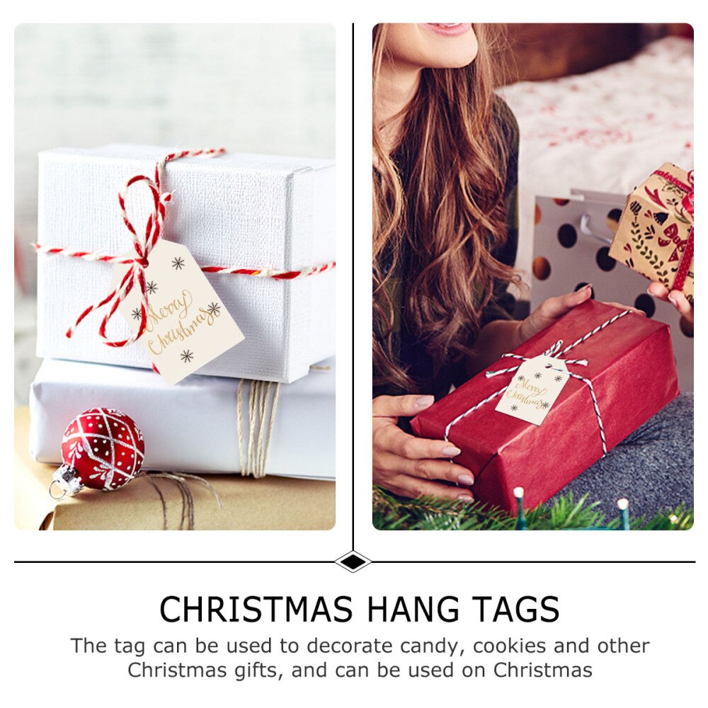 100 st jul diy taggar god jul bokmärke jul små kort
