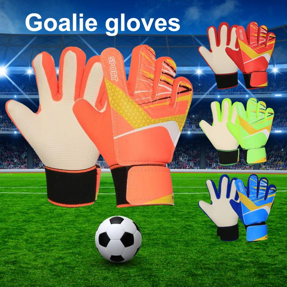 1 paar keepershandschoenen Ademend slagvast Antisliptextuur Voetbaltrainingshandschoenen Keepershandschoenen voor kinderen