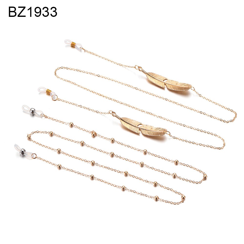 Reading Glasses Chain for Women Metal Sunglasses Cords Beaded Eyeglass Lanyard Hold Straps Eyewear Retainer: BZ1933