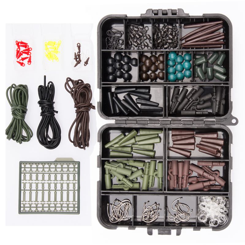 Angeln Tackle box bundle karpfen sicherheit gewicht clips haken dreht sich Schnell links
