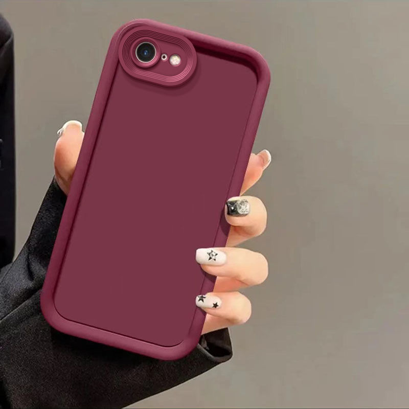For iPhone 16e Case Cover Apple iPhone 16e Capas Protection Camera Anti Protection Matte Soft Cover for iphone16e: Red
