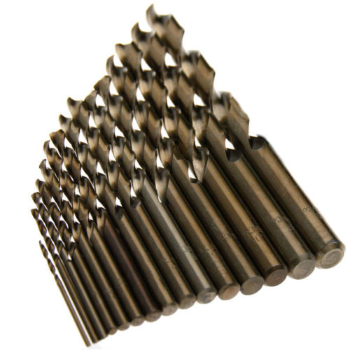 15pcs Set 1.5MM-10MM Cobalt High Speed Steel Twist Drill Hole M35 Stainless Steel Tool Set The Whole Ground Metal Reamer Tools