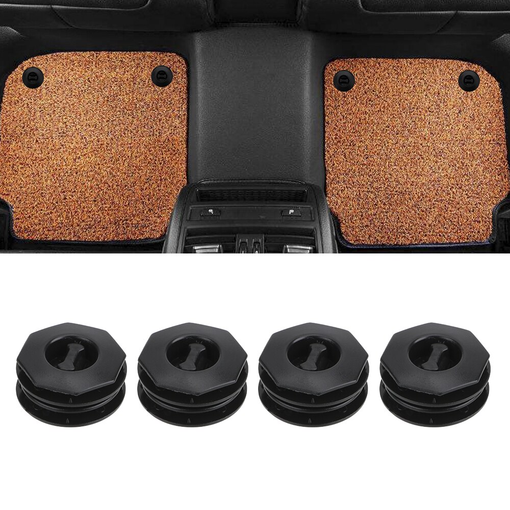 FORAUTO 4 Piece/Set Car Floor Mat Clips Auto Carpet Fixing Grips Clamps Auto Fastener Anti-Slip Holders Mat Buckle Universal