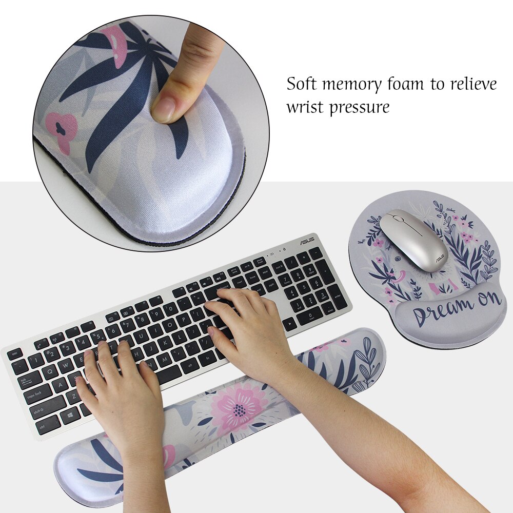 Sangkoo Handgelenkauflagen Set - Ergonomische Mausmatte & Tastaturstütze