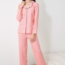Trendyol Polka Dot Gebreide Pyjama Set THMAW21PT0901: S