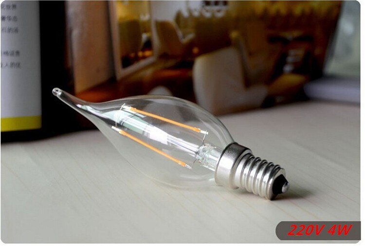 1x edison hehkulanka led kynttilälamppu 4w 6w 9w e14 e12 e27 ac110v 220v led polttimo valo korkea kirkas led lamppu led  e14 e12