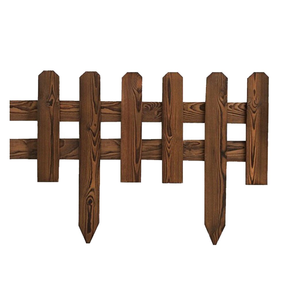 1pcs 50x30x2cm Fence Solid Wood DIY Smooth Landscape Fencing Guardrail for Courtyard Backyard Lawn Garden Brown A50