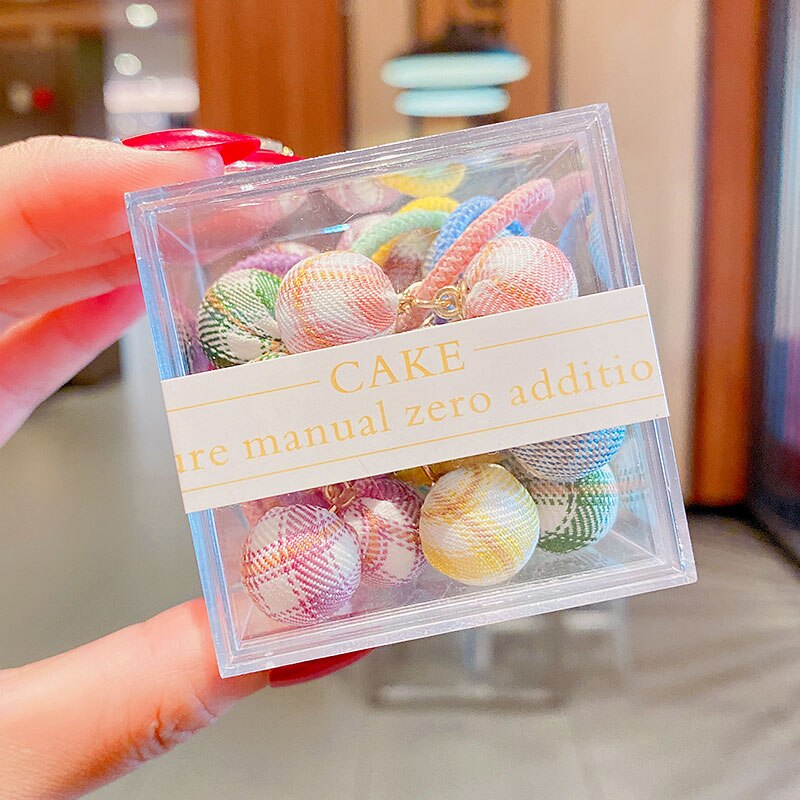 10/20/30PCS/Set Girl Cute Boll Flower Elastic Hair Bands Mini Hair Ring Ponytail Holder Scrunchies Kid Princess Hair Accessories: 01