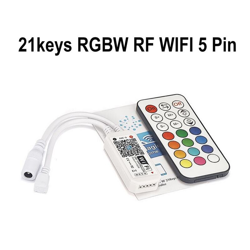 Controlador LED RGB mágico para hogar, con WIFI y Bluetooth, regulador RGBW DC5V 12V 24V IR RF, controlador LED para 3528 5050 WS2811 WS2812B Pixel tira LED