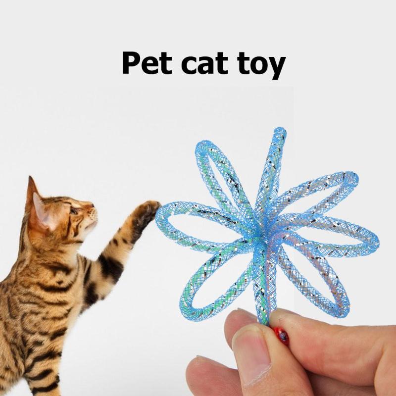 6pcs Funny Pet Cat Flexible Spring Toy Kitten Interactive Toys Color Random