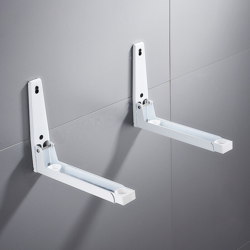 Soporte de pared para horno microondas, estante de almacenamiento telescópico multifuncional, de acero inoxidable, para Cocina