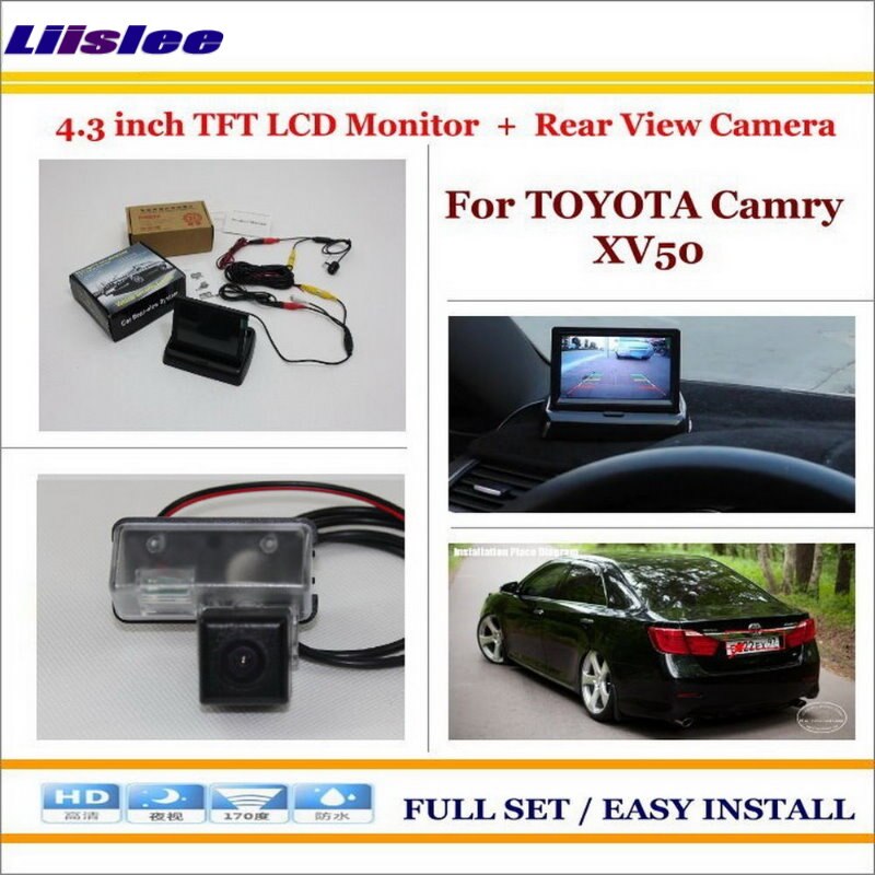 Auto Camera Voor Toyota Camry XV50 Auto Back Up Reverse Camera 4.3 "Kleuren Lcd Monitor Achteruitkijkspiegel parking System