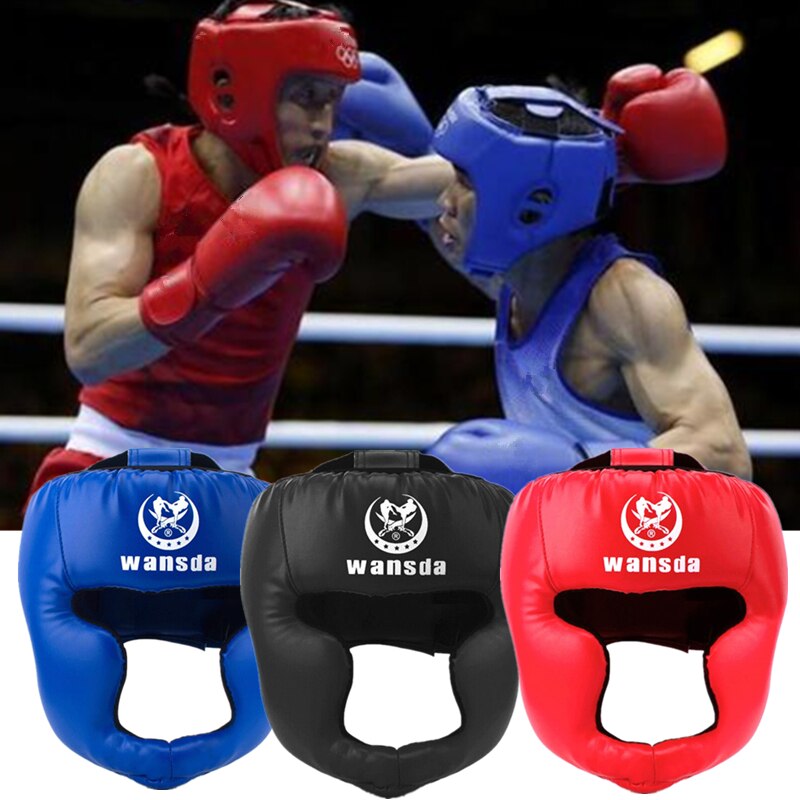 Casco de Kick Boxing para adultos, equipo de entrenamiento, kárate, tailandés, Muay, MMA, Protector de cabeza de lucha libre, 1 ud.