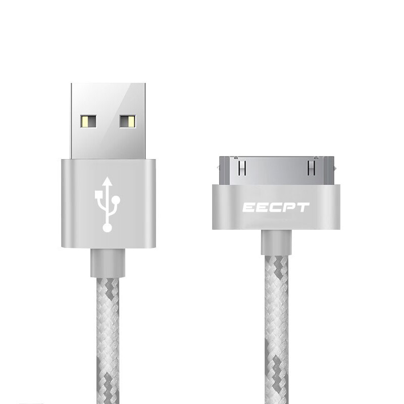 EECPT 30 Pin USB Kabel voor iPhone 4 S 4 S 3GS iPad 1 2 3 iPod Nano iTouch Charger kabel Data Sync Draad Snel Opladen Cord Adapter: Silver / 1.5 m