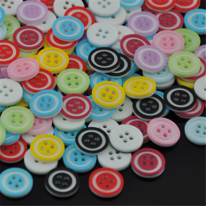 100PCS mix Assort Plastic Sewing Buttons, For Scrapbooking Sewing Craft Sewing Accessories Appliques PH98: Color 24