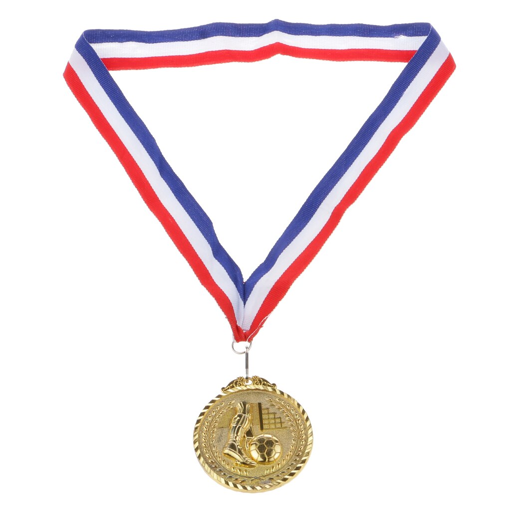 6.5CM Metal Gold Winners Medal Kids Pretend Role Play Game Props - Football