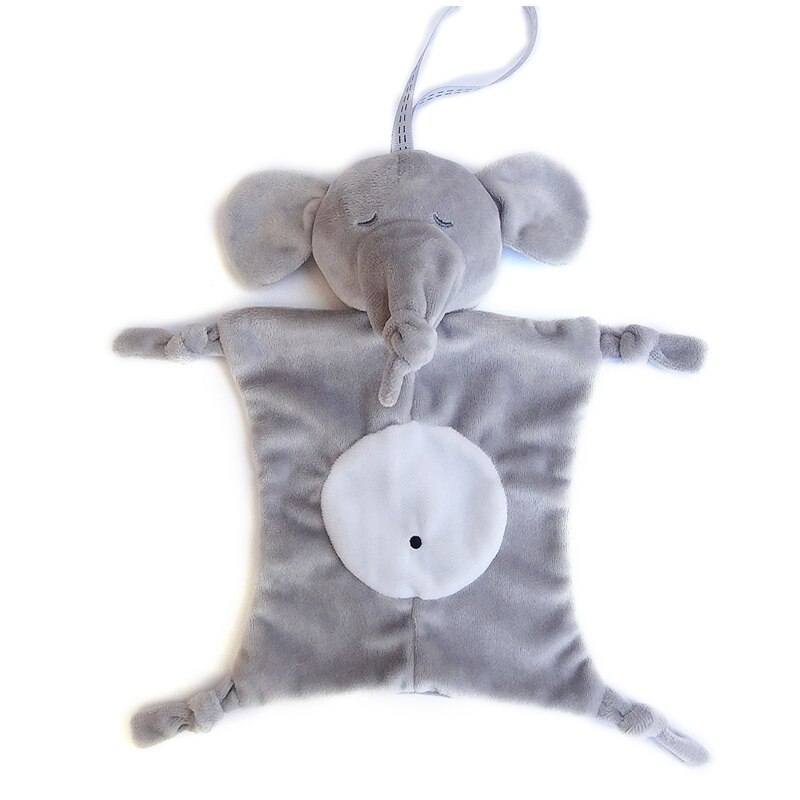 Newborn educational toys towel Of Baby Animal shape Infant Baby Soft Soothe Towel Educational Plush baby toy: grey