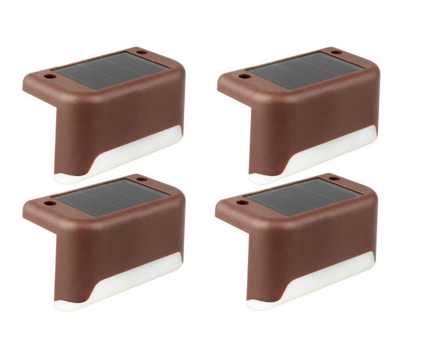 4/8/12 Stuks Led Solar Stap Lamp Outdoor Tuinverlichting Solar Trap Licht Waterdicht Hek Lamp decoratie Voor Patio Path Dek Trap: ROSE