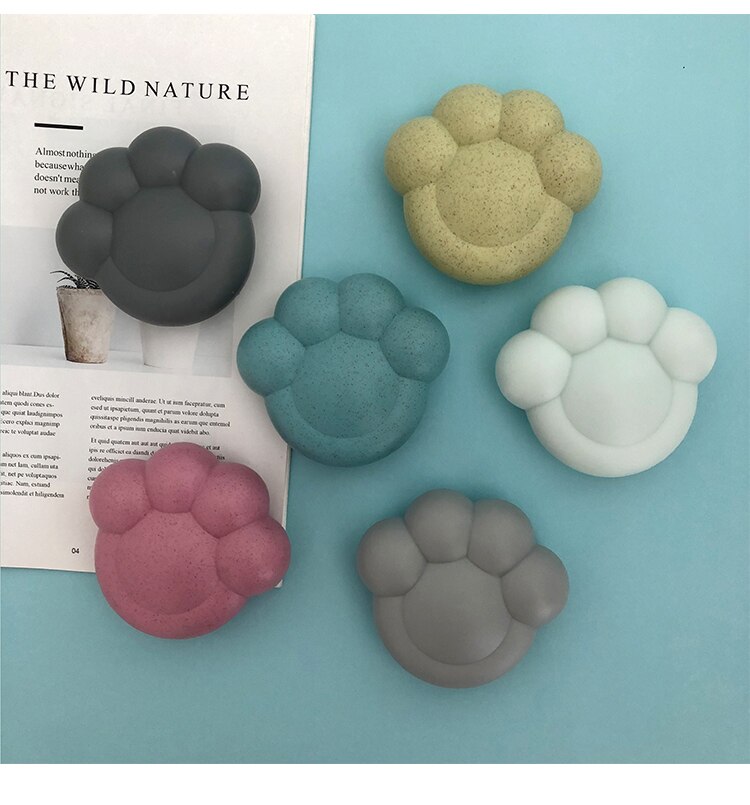6 colores gato oso garra forma nevera ambientador Bambú de carbono activado desodorante refrigerador con ventosa