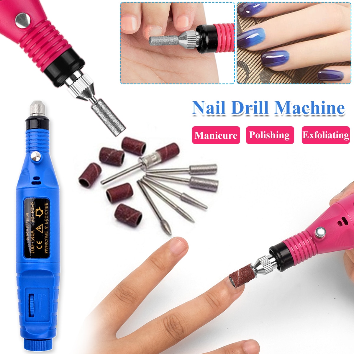 1 Set Professionele Elektrische Nagel Boormachine Manicure Machine Pedicure Boor Set Keramische Nagelvijl Nail Boor Apparatuur Gereedschappen