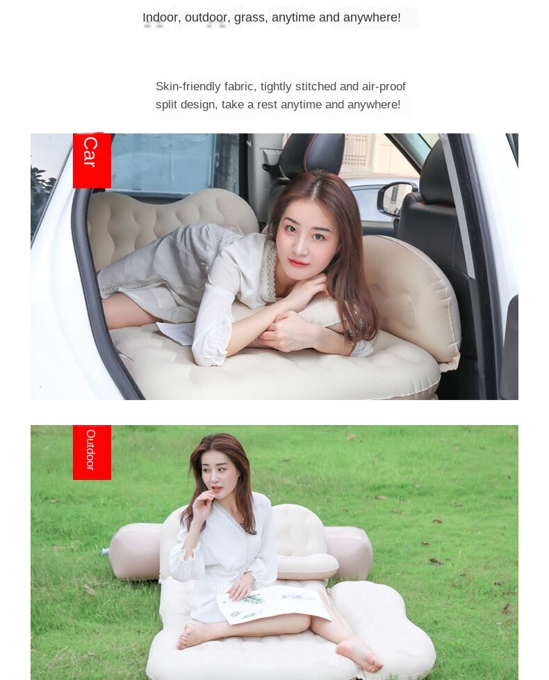 Split Vehicle-Mounted Inflatable Bed Travel Bed Car Mattress Car SUV Trunk Mattress