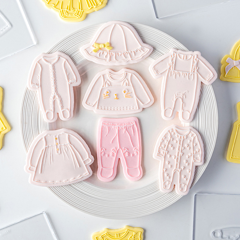 Baby-Kleidung, Keksausstecher, Prägung, Babyparty, Geburtstag, Fondant, Kekse, Werkzeuge für Kuchendekoration, Backzubehör für freundlicher