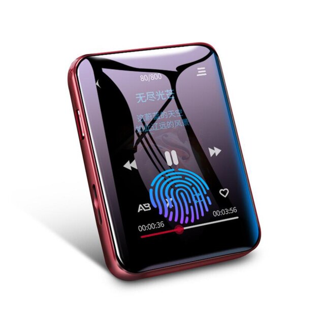 Multi-Media MP3 Player 1.8-inch Touch Screen HiFi Navigation Function Lossless Sound Expandable With 256G TF Card: red / 8GB