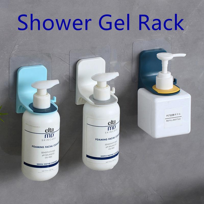 Punch-free Wall Mounting Hand Sanitizer Holder Shampoo Hanging Shower Gel Bottle Hook Racks Household Kitchen Bathroom Storage
