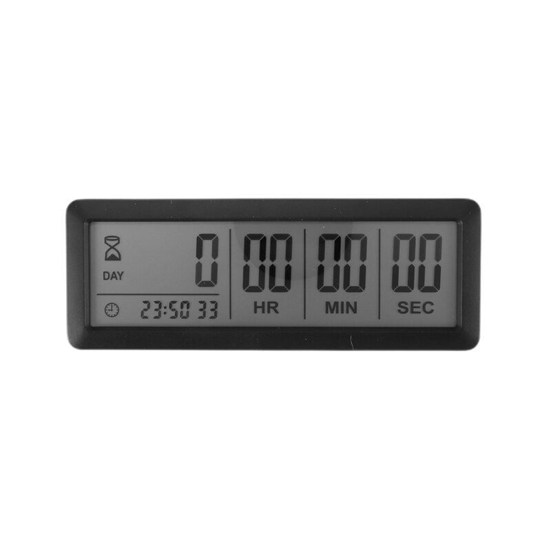 Big Digital Countdown Days Timer Clock - 999 Days Count Down Clock Timer for Graduation Lab Kitchen: black