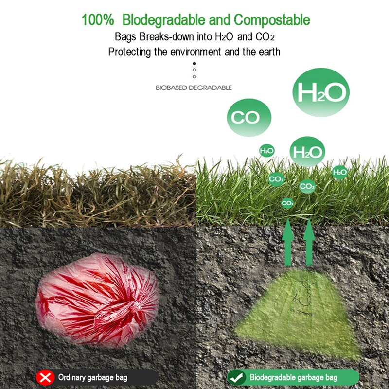 Earth Rated Dog Poop Bag Eco Friendly Recycling Degradable Eco Dog Bags Pet Supply Cat Dog Poop Waste Bags 8 Rolls Green