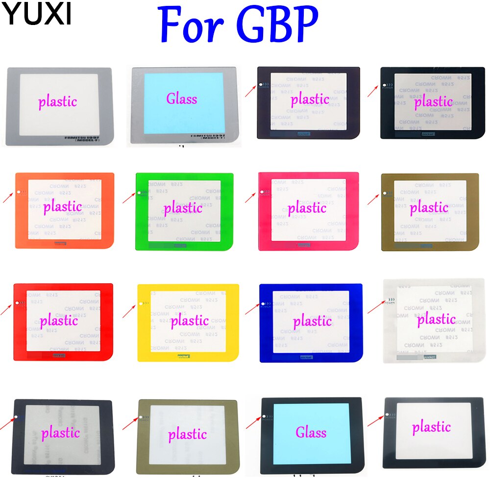 YUXI Plastic Glass Screen Protector Cover Replacement for Game Boy Pocket for GBP Screen Lens Faceplate