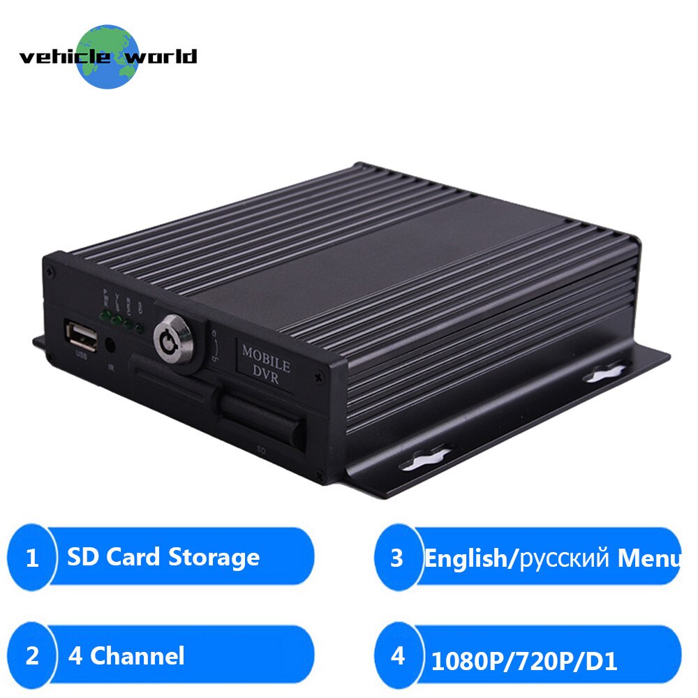 Mini DVR 1080 P SD tarjeta 2ch/4ch DVR móvil