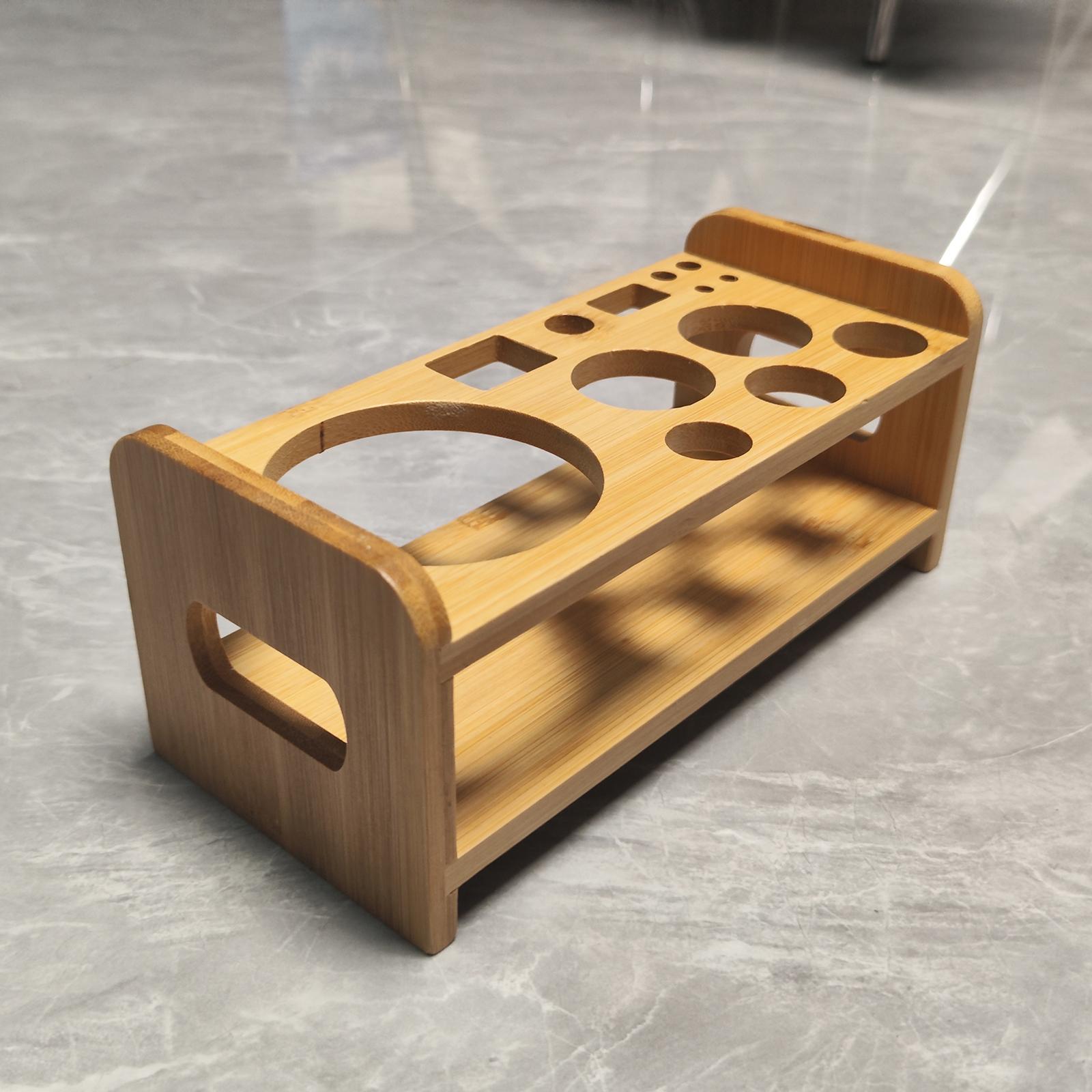 Cocktail Shaker Holz Regal stabile Universal- küche für Anfänger Barware Stand langlebige Schreibtisch-Bar Bambus Shake Gestell