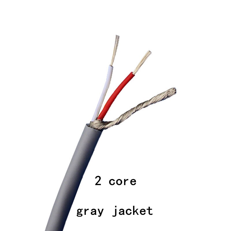 Câble blindé 2547, 2 fils de Signal de commande, avec cuivre étamé, 10m (28,26,24AWG): gray / 2 core  26AWG