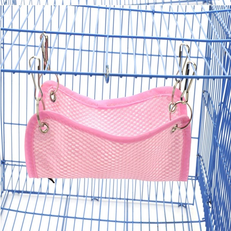 Hamaca para mascotas, malla transpirable, jaula para roedores y hámster, hamaca para ratas, accesorios para conejillos de indias, columpio para animales pequeños, juguetes, cama colgante