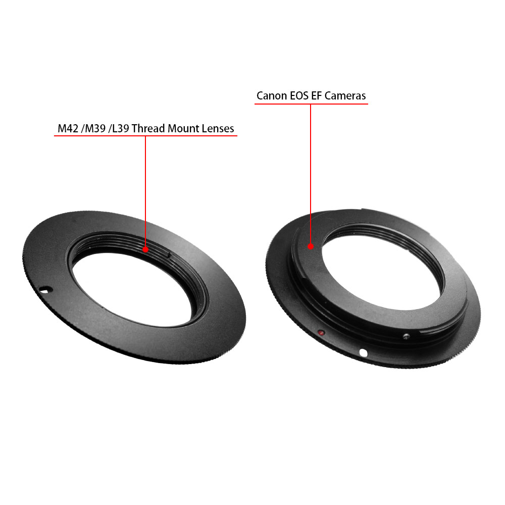 2In1 M42 L39 à EF Bague D&#39;adaptation pour L39 M39 M42 Fil Monture pour Canon EOS 5D3 5D2 5D 6D 7D 50D 60D 70D 500D 650D Caméras
