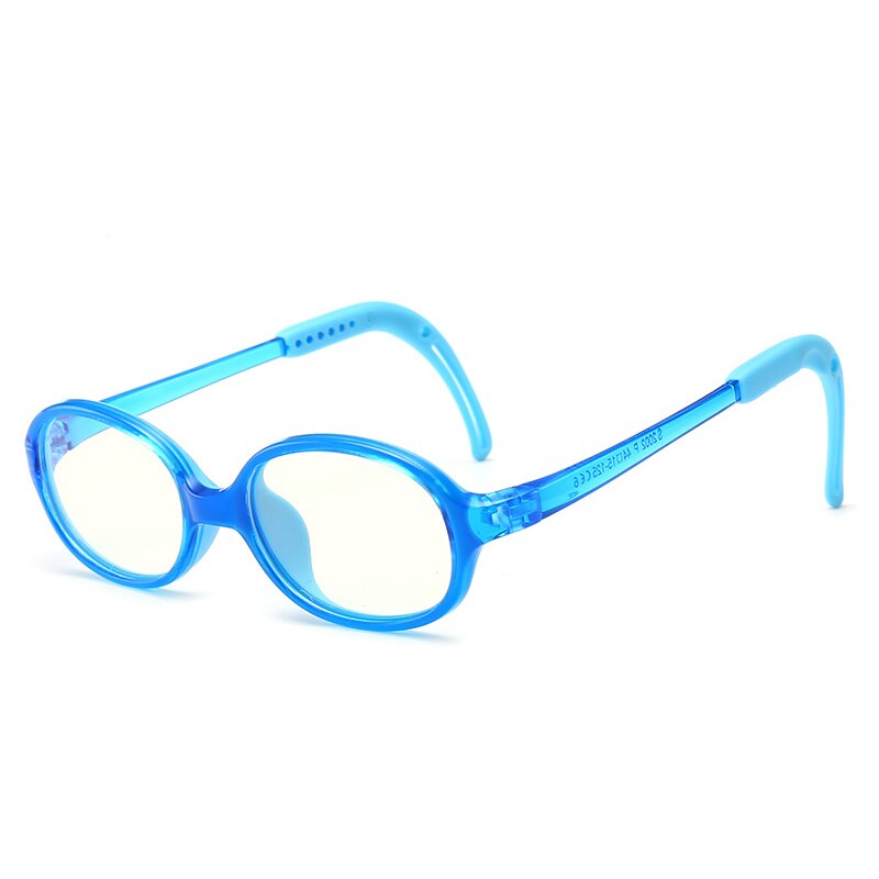 Iboode, nuevas gafas de protección contra luz azul para niños, espejo de cristal redondo de rayos lisos para niño y niña, armazón de gafas para ordenador, gafas ópticas claras, bonitas para niños: T3