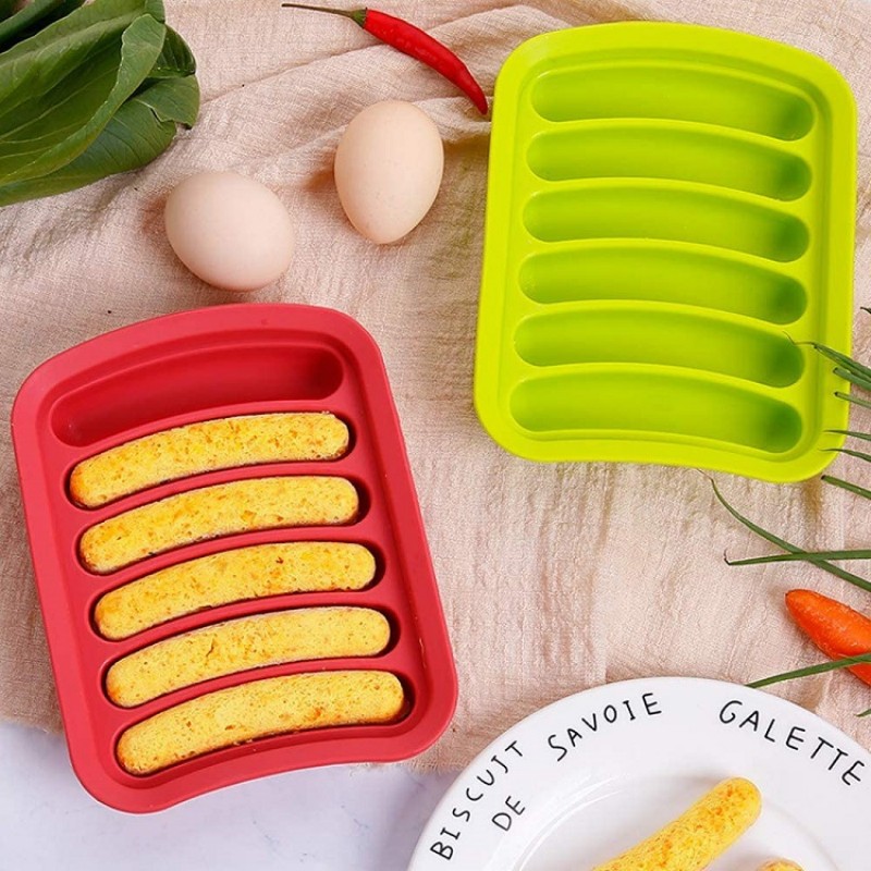 Silicone Sausage Maker Mold DIY Silicone Handmade Hamburger Dog Mold Reusable Kitchen Accessories Gadget for Cake Baking Pie