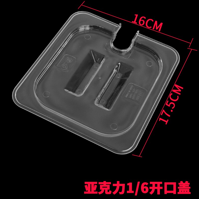 PC Acrylic Plastic transparent pick up GN pans Visible food square pots Exhibition plate score basin Containers Storage box tray