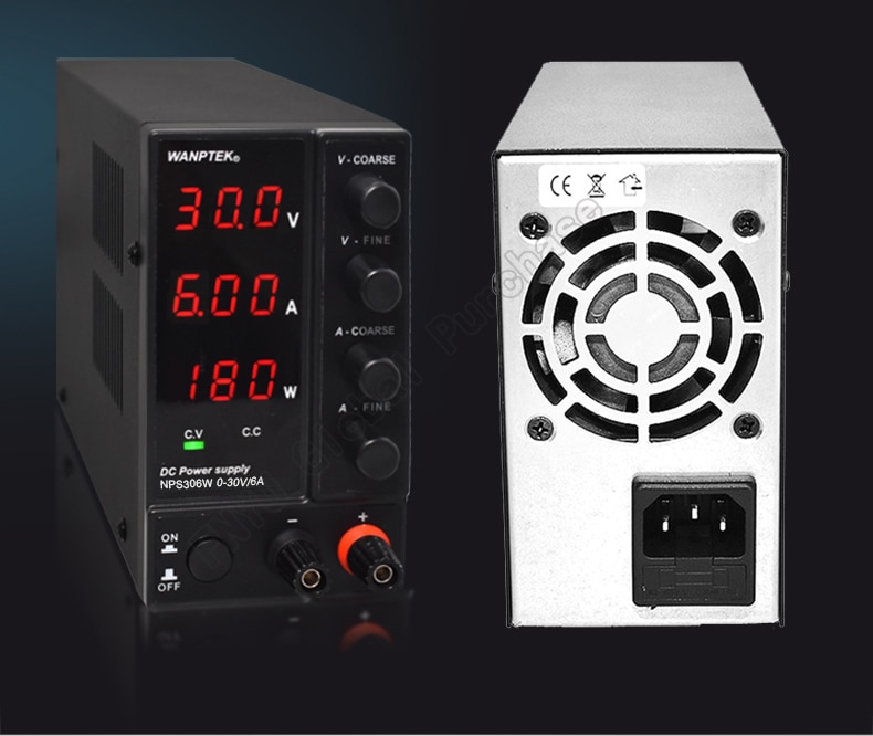 NPS306W DC regulated power supply Power Display Mini Adjustable Digital 0-30V 0-6A Laboratory Test Power Supply