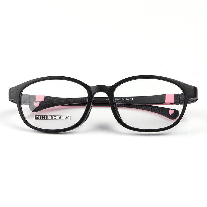 Gafas cuadradas para adolescentes, lentes ópticas para miopía, con marco de ambliopía, graduadas, antirreflectantes, TR90, para ordenador: C2 Black