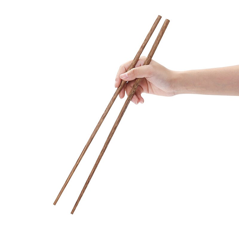 Super lange spisepinde træpinde kog nudler dybstegt gryde kinesisk stil madpinde køkkenredskaber nudler 2 par: Wenge træ 30cm