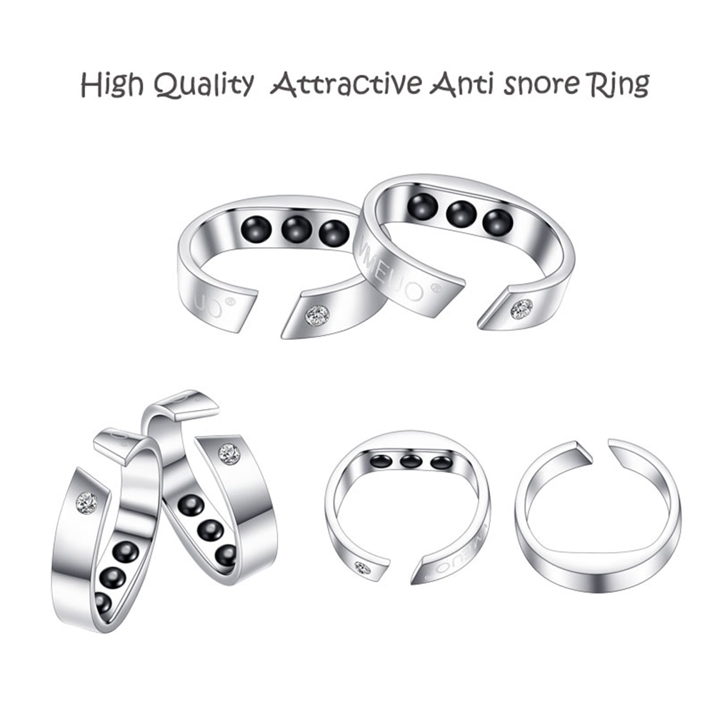 Magnetic Stainless Steel Anti Snore Open Ring Acupressure Therapy Sleeping Aid