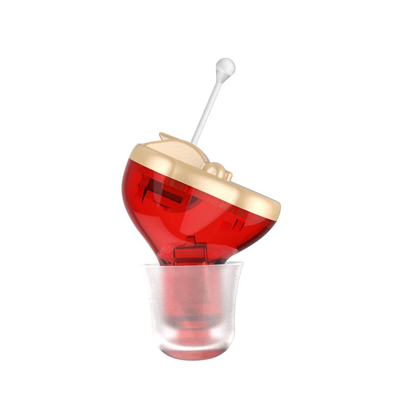 Hearing aids for deafness mini elderly sound amplifier in ear Micro Hearing Aid for Seniors Invisible Adjustable Wireless with: Right ear
