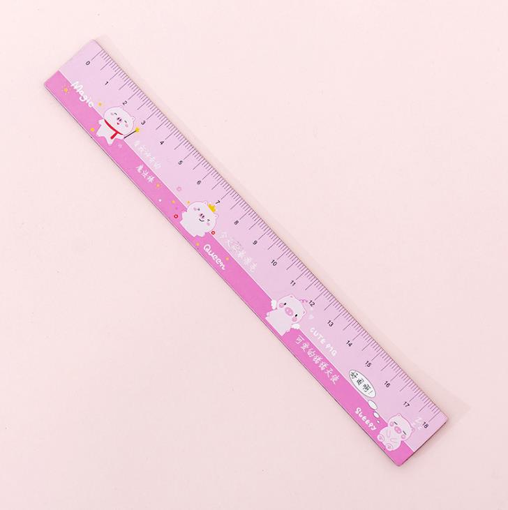 1 piezas de 18cm imán unicornio Flamingo Pantera Rosa Sakura cerdo directamente los gobernantes flexible de herramienta de dibujo de papelería: 6