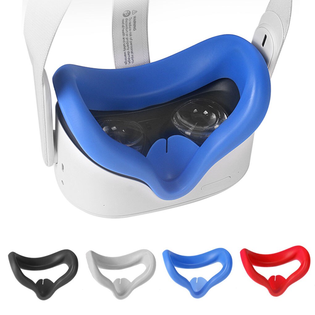 Cubierta de silicona antisudor para gafas VR, para Oculus Quest 2, antifugas, con bloqueo de luz