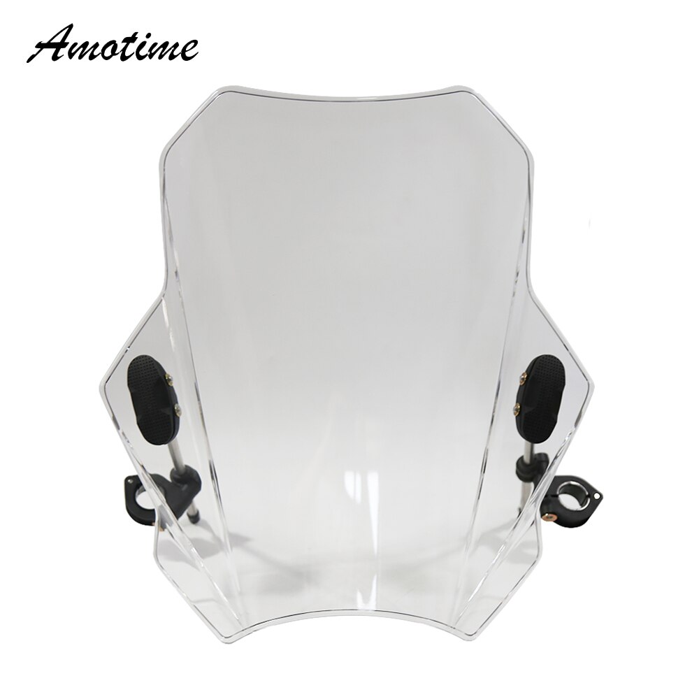 Universal motorcykel justerbar vindskærm forrude kompatibel 22mm 25mm 28mm diameter styr til mt -09 z900 g310r z650 z400